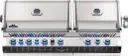 56 Inch Built-In Grill with Integrated Smoker Tray, Infrared Rotisserie, Burner Wave™ Cooking Grids, Infrared Sizzle Zone Bottom Burners, Interior Grill Lights, Lift Ease™ Lid, Night Light™ Knobs, Instant Jetfire™ Ignition, Stainless Steel Sear Plates, Accu-Probe™ Temperature Gauge and 1,245 sq. in. Cooking Area