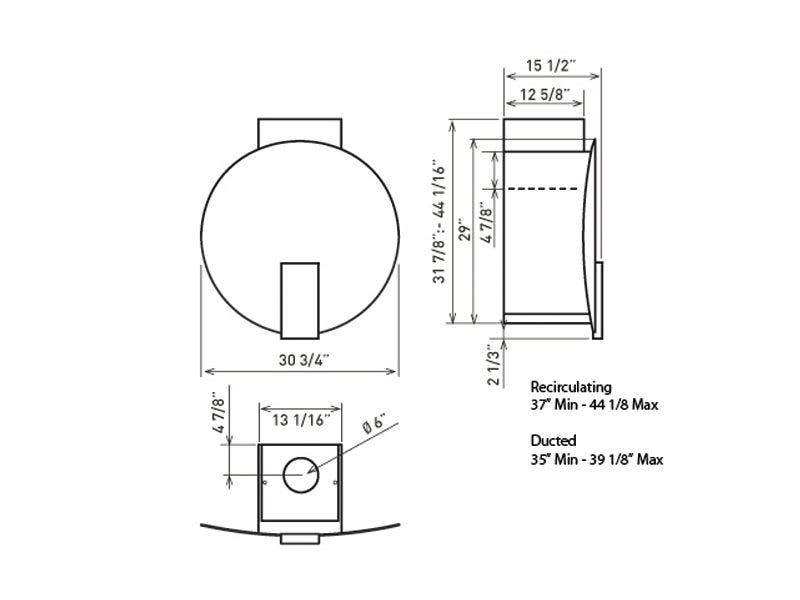 Elica ESP630WT White Glass with Stainless Steel