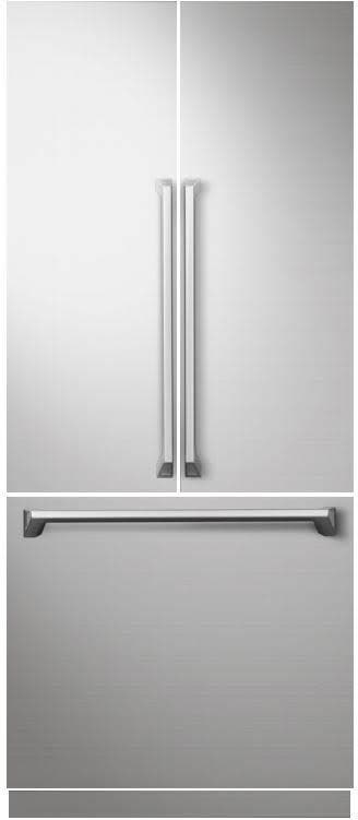 36 Inch Modernist Door Panel, Handles and Kickplate Kit for French Door Refrigerator