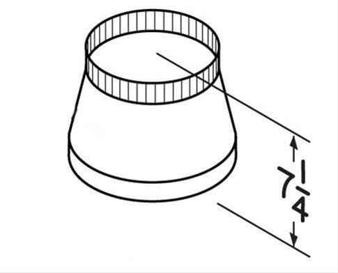 Best T487 8" Round To 7" Round Transition / Damper