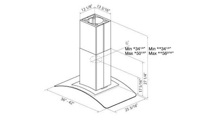 Elica ECN636S2 36" Width