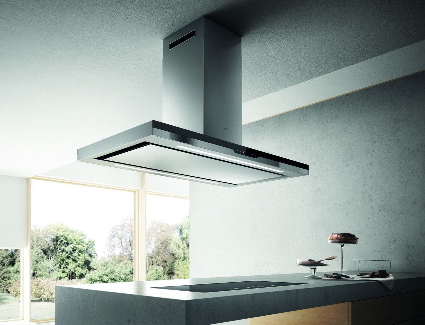 Elica EMI648SS Stainless Steel with Black Glass