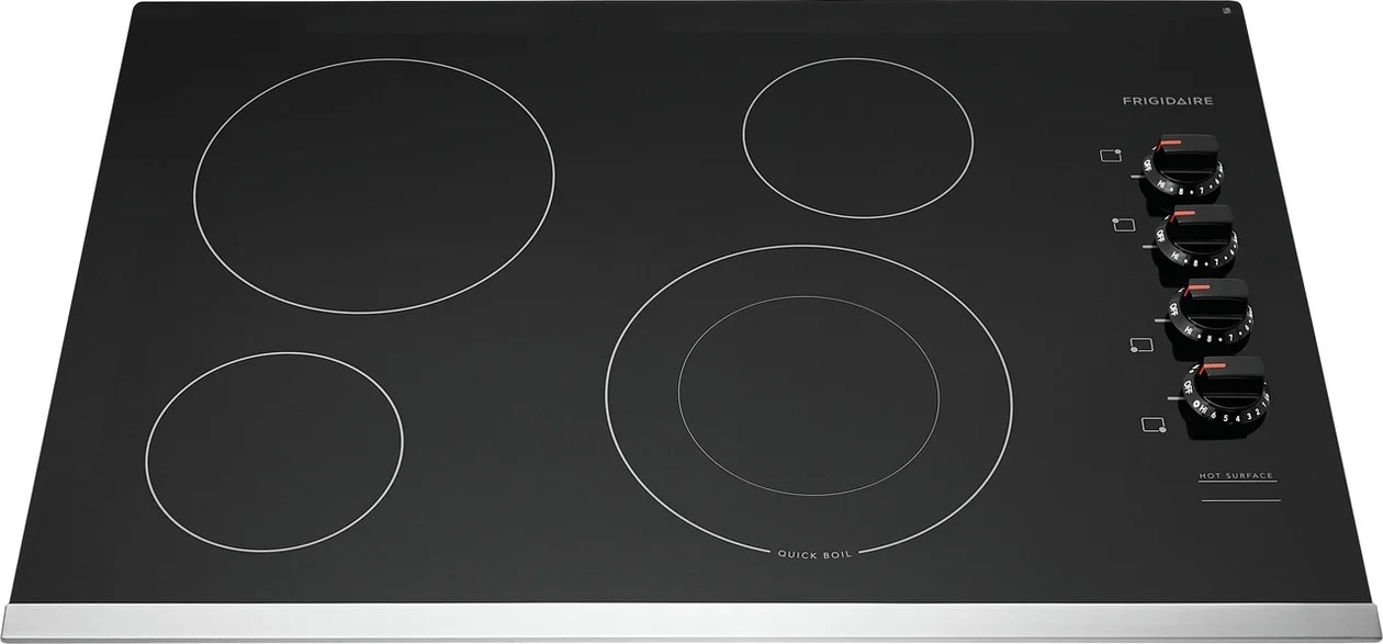 Frigidaire FFEC3025US 30 Inch Electric Cooktop with Ceramic Glass and Quick Boil Black with
