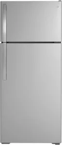 Top Freezer Refrigerator With Handle No Icemaker With Standard Energy 18 Cubic Feet Capacity Glass Shelves And Texture Door Right Door Swing