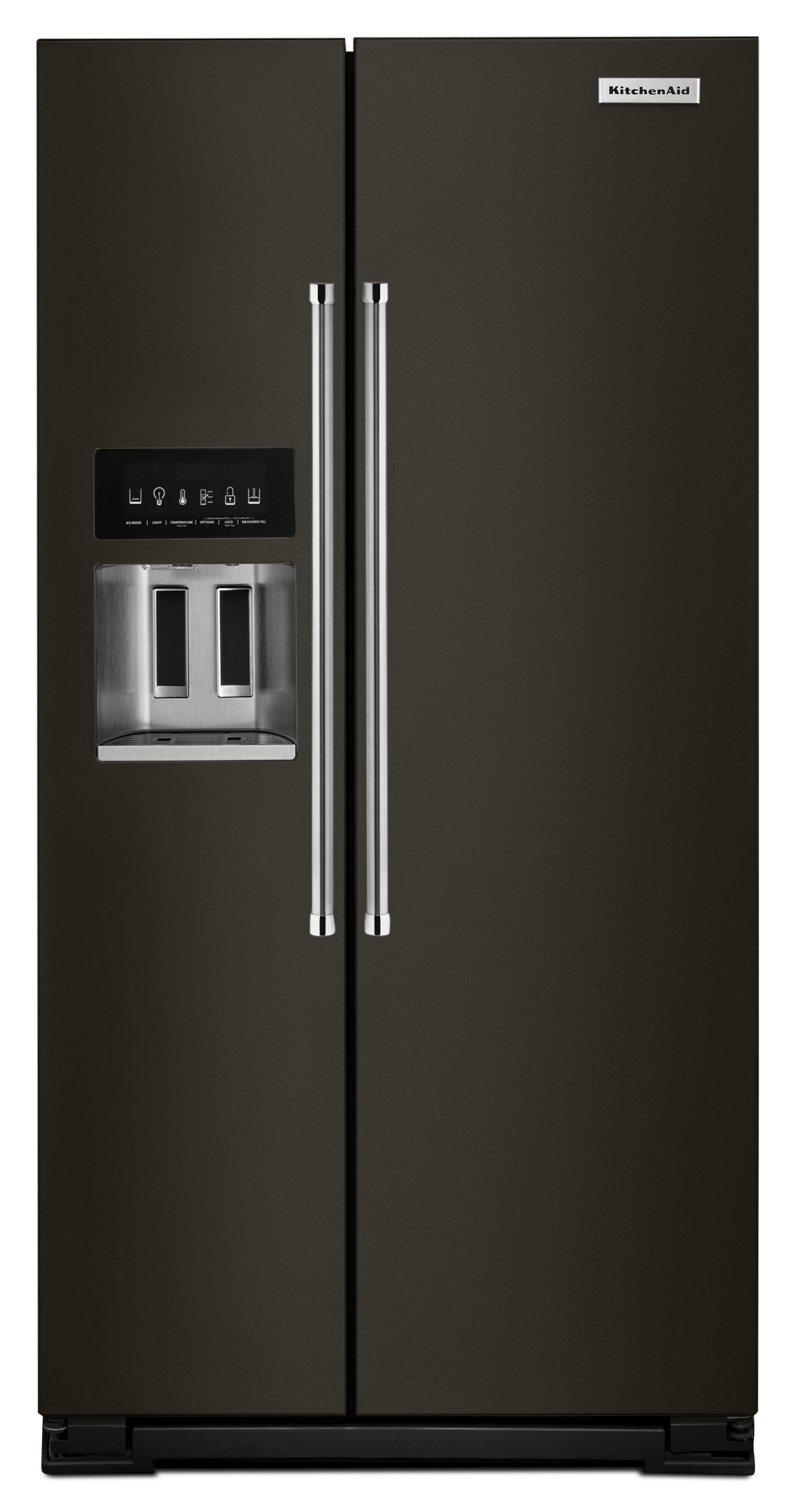 KitchenAid KRSF705HBS Black Stainless Steel, Print Shield