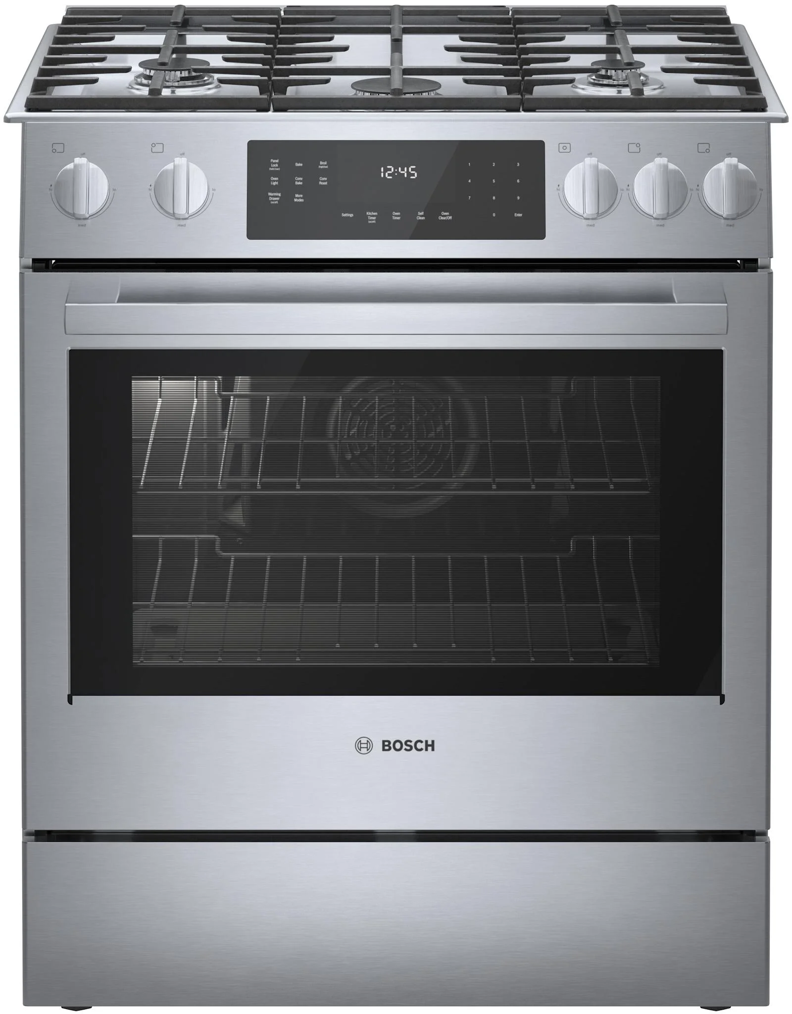 Bosch HGI8056UC 30 Inch SlideIn Gas Range with 5 Sealed Burners