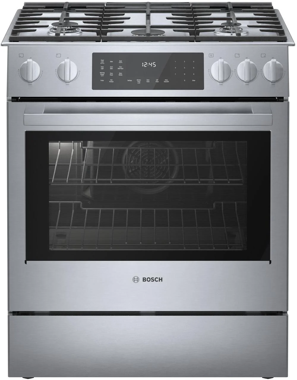 Bosch HDI8056U 30 Inch Slide-In Dual Fuel Range Stainless Steel