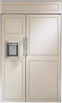 48 Inch Counter Depth Built-In Side by Side Smart Refrigerator with 28.6 Cu. Ft. Total Capacity, Flush Inset Installation, Advanced Temperature Management System, Ice Maker, Filtered Water/Ice Dispenser, and GE® Water Filter