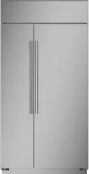 42 Inch Counter Depth Built-In Side by Side Smart Refrigerator with 25.1 Cu. Ft. Total Capacity, Advanced Temperature Management System, Climate-Control Drawer, Deli Drawer, LED Lighting, Ice Maker, and GE® Water Filter