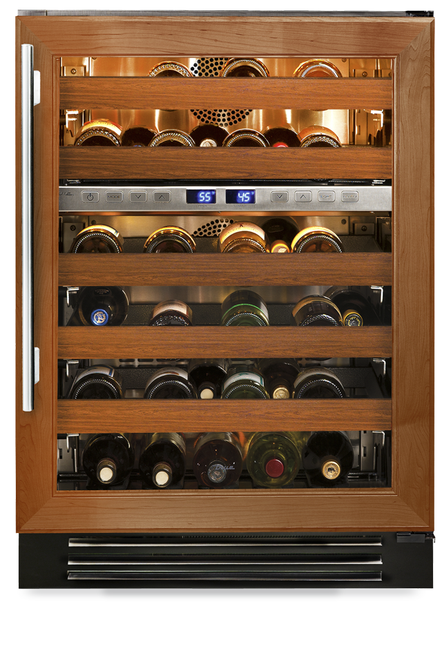True Residential TWC24DZROGB Panel Ready/glass, Right Hinge, 5 Pullout Wine, 1 ...