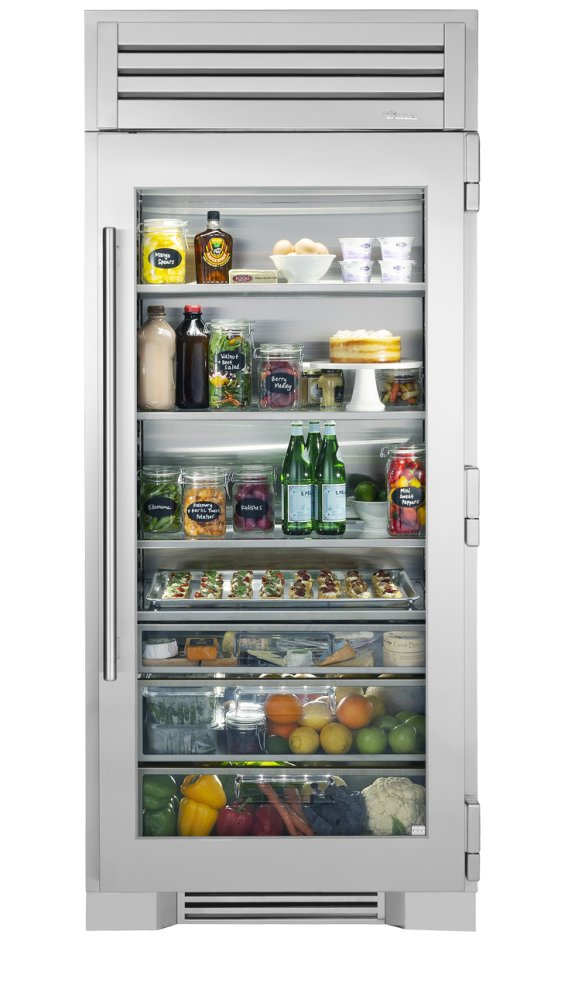 True Residential TR36REFLSGA Stainless Glass Door, Left Hinge