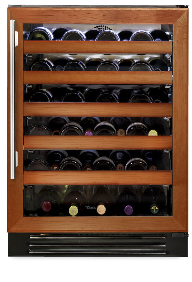 True Residential TWC24LOGB Panel Ready/glass, Left Hinge, 5 Pullout Wine, 1 F...