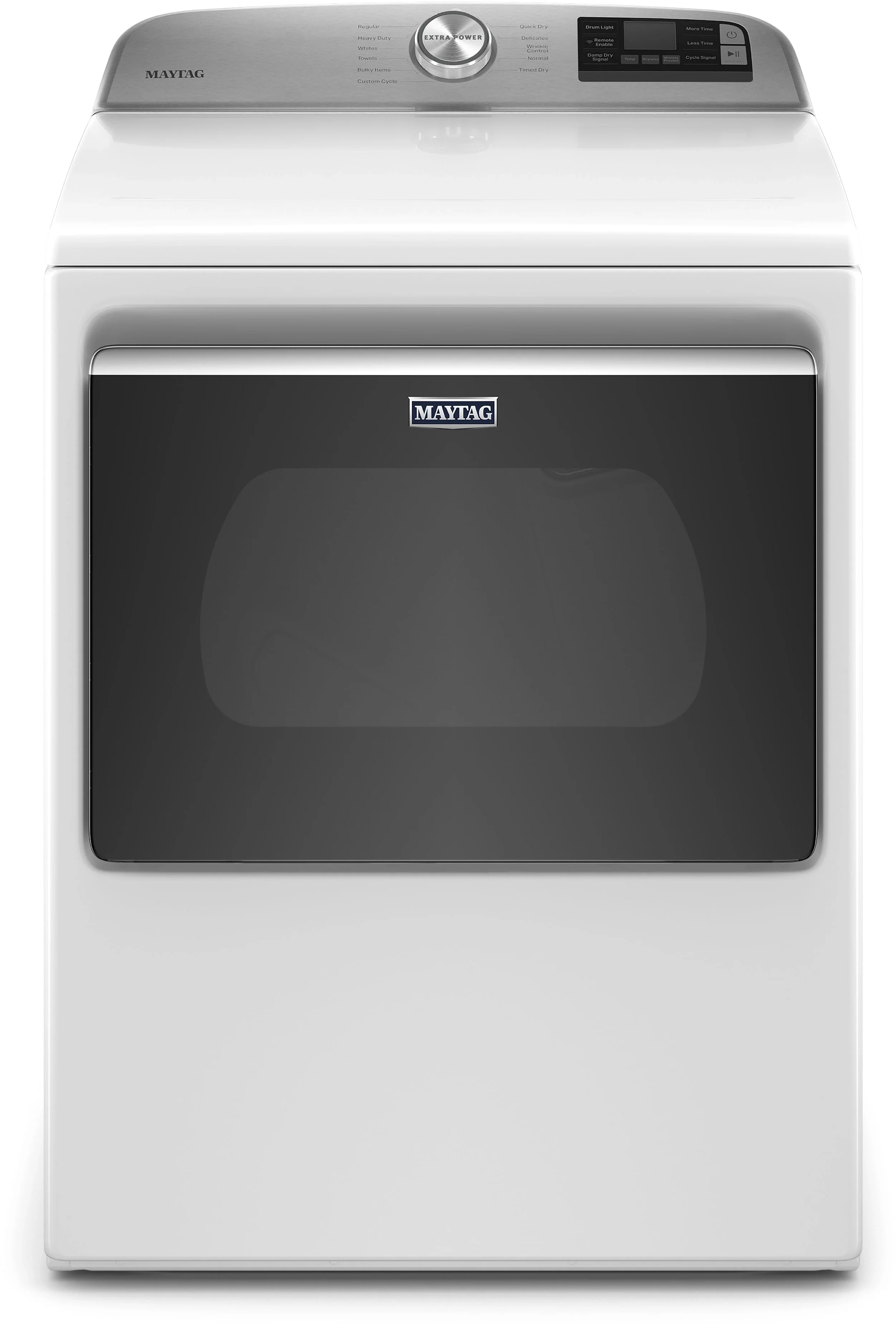 Maytag MED6230HW 27 Inch Electric Smart Dryer with 7.4 Cu. Ft. Capacity, Extra Power Button