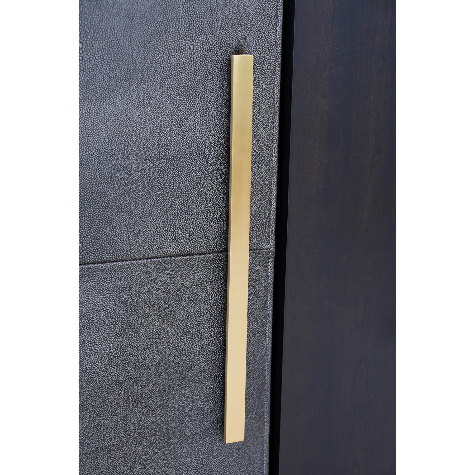 30" Right Or Left Swing Column Leather Panel With Caviar Finish