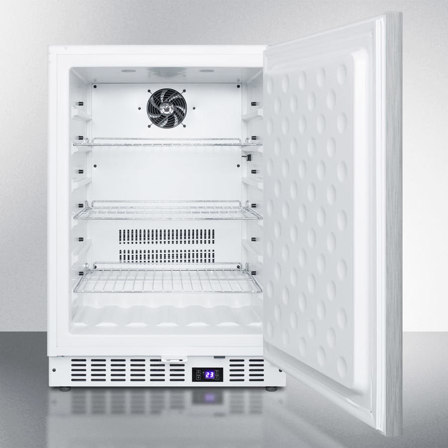 Summit SCFF52WXSSHH Stainless Steel/White, Horizontal Handle