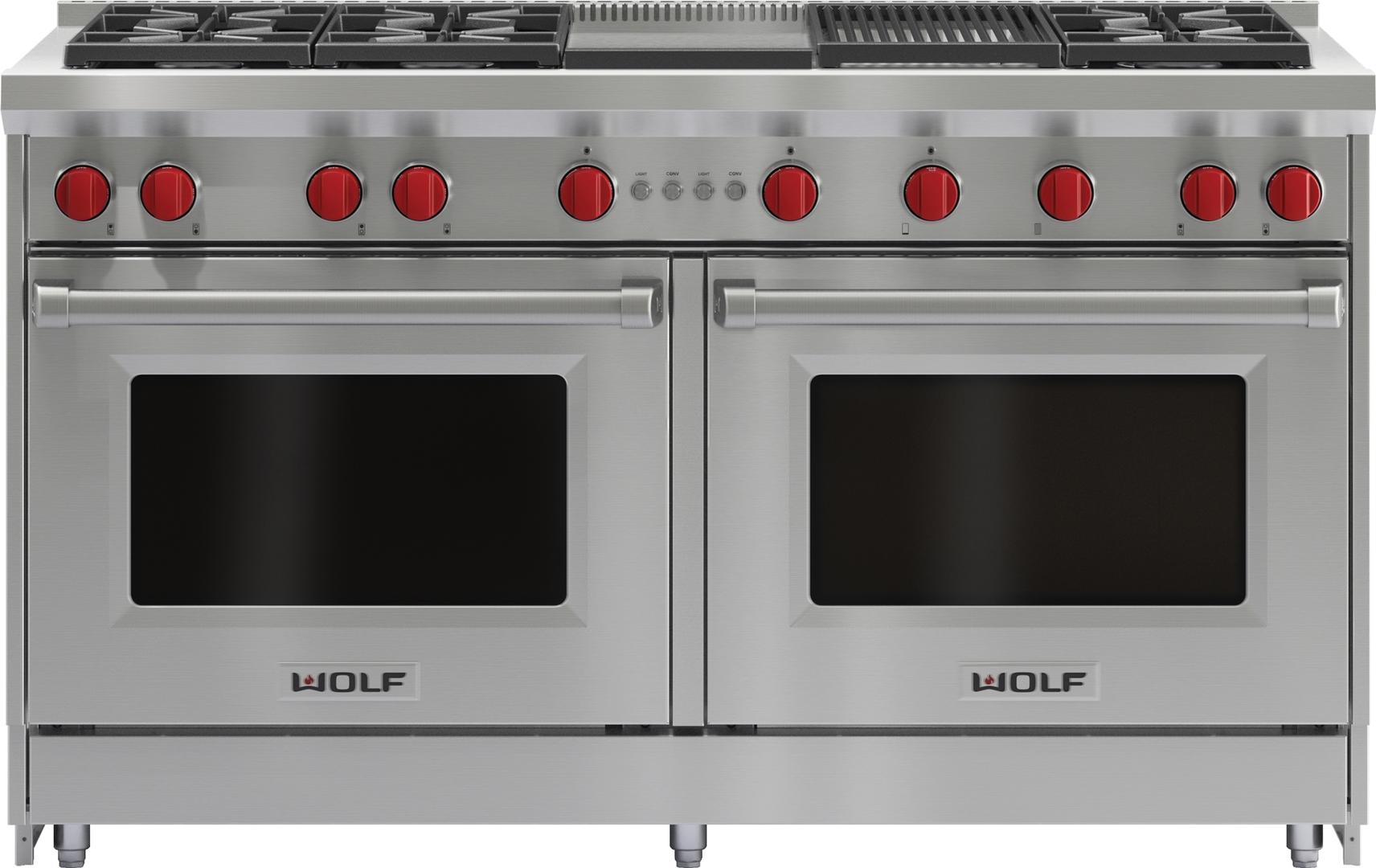 ꕤ Wolf GR606CG 60 Inch Pro-Style Gas Range Stainless Steel