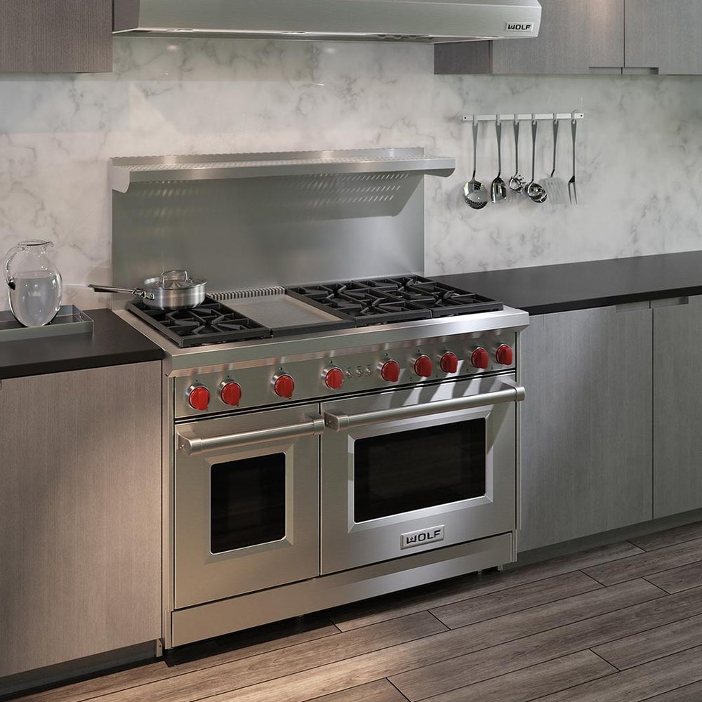 Wolf GR486G 48 Inch Pro-Style Gas Range Stainless Steel