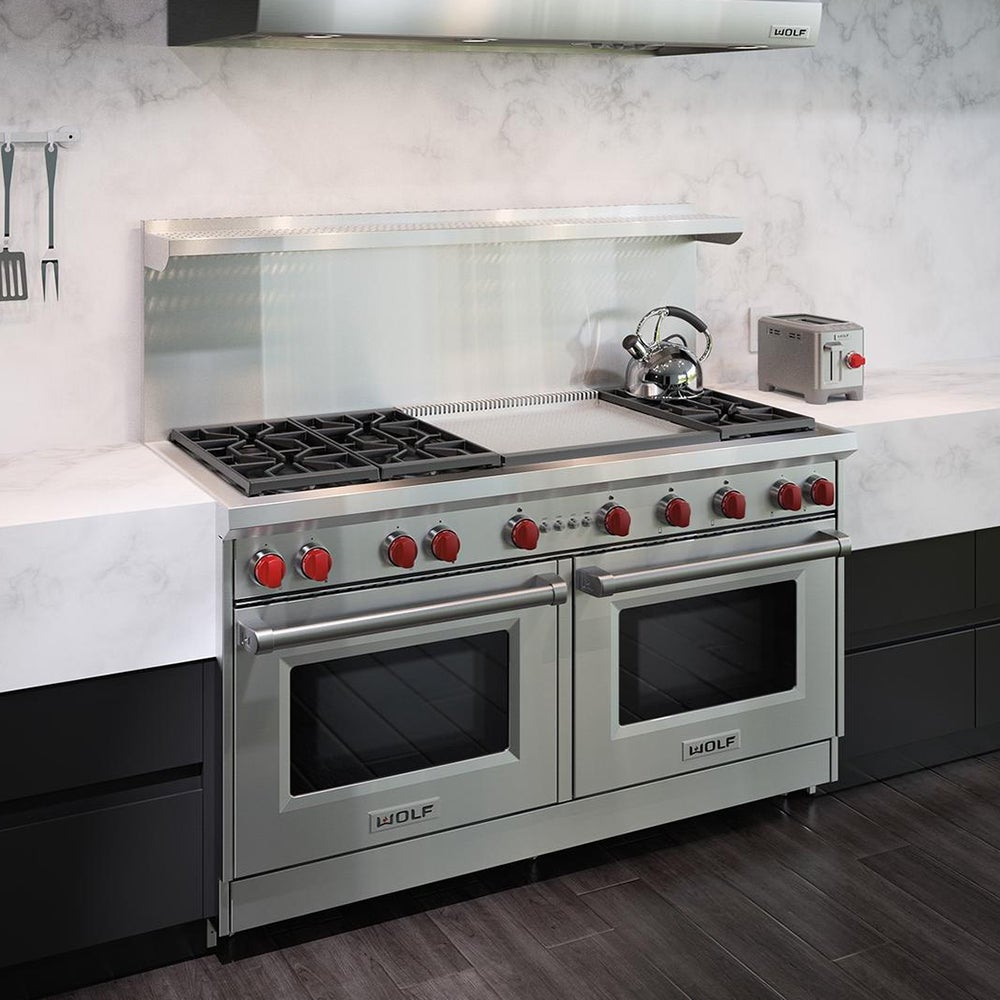 Wolf GR606DG 60 Inch Pro-Style Gas Range Stainless Steel