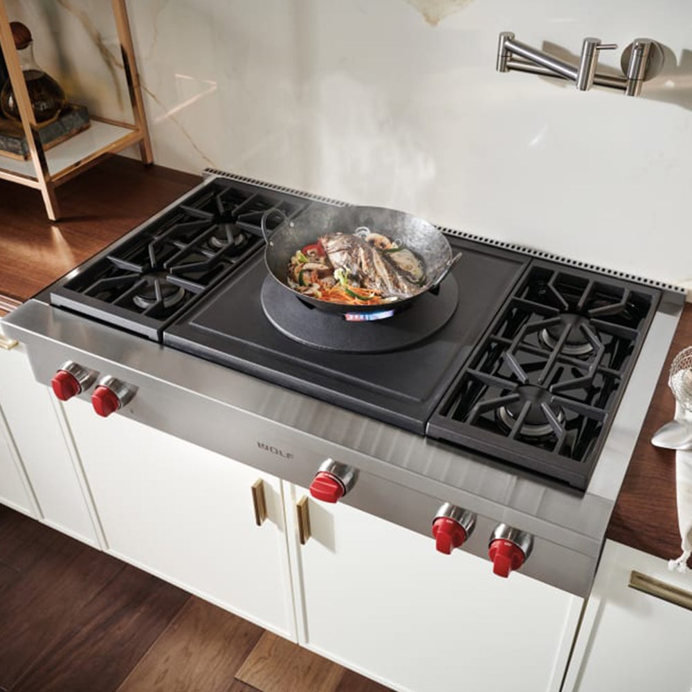 Wolf SRT484W 48 Inch Pro-Style Gas Rangetop Stainless Steel