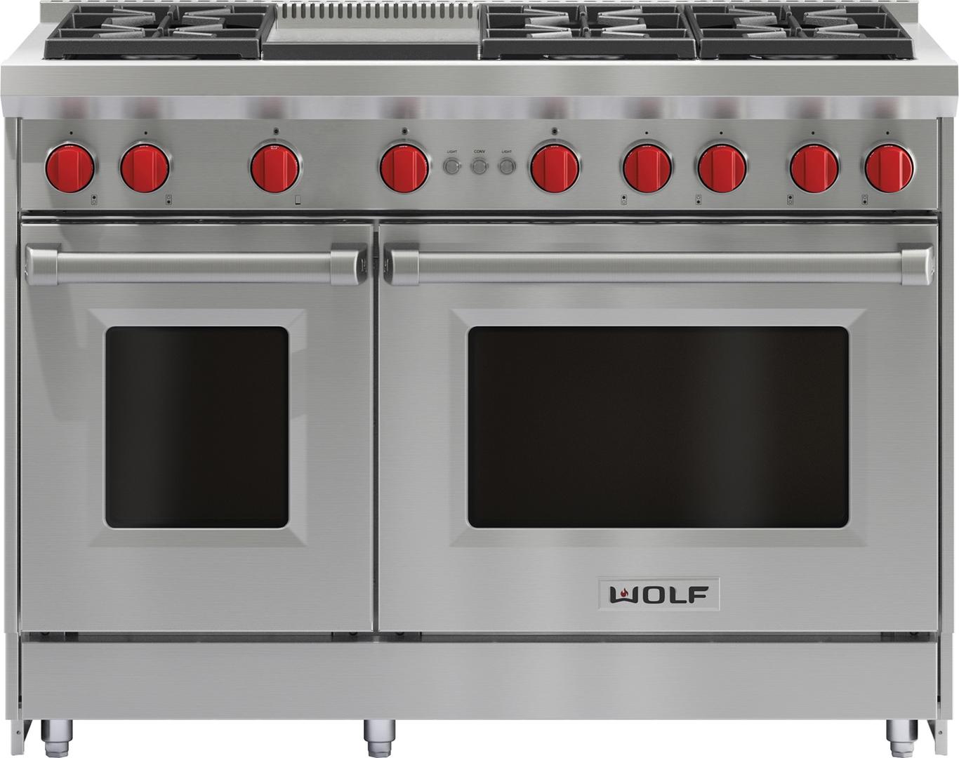 Wolf GR486G 48 Inch Pro-Style Gas Range Stainless Steel