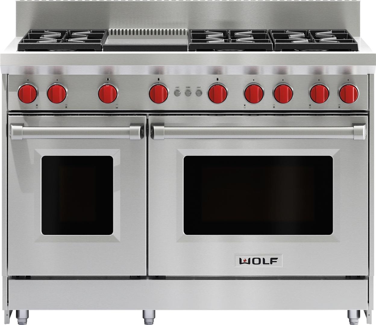 Wolf GR486G 48 Inch Pro-Style Gas Range Stainless Steel