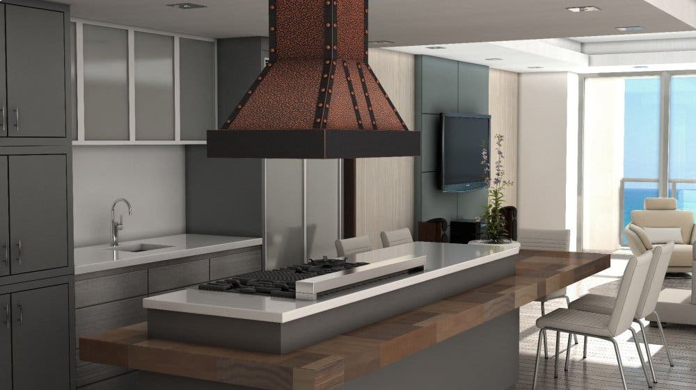 Zline 655IEBBBB36 Embossed Copper/Oil-Rubbed Bronze, 1200 CFM