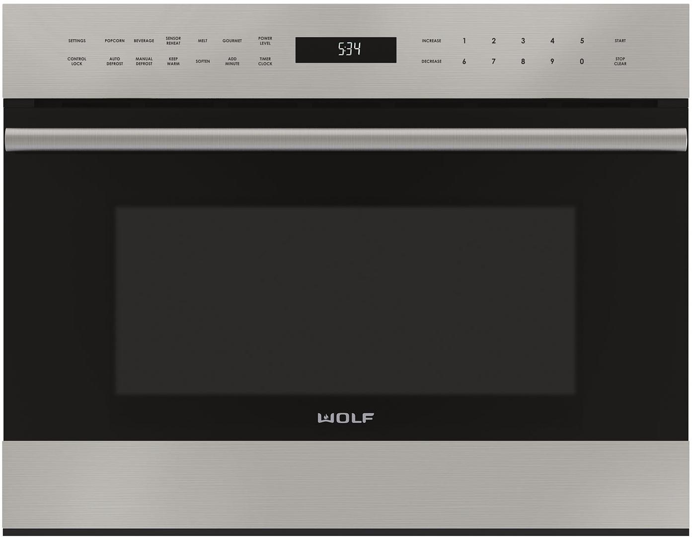 Wolf MDD24TESTH 24 Inch Built In Microwave Oven: Stainless Steel 