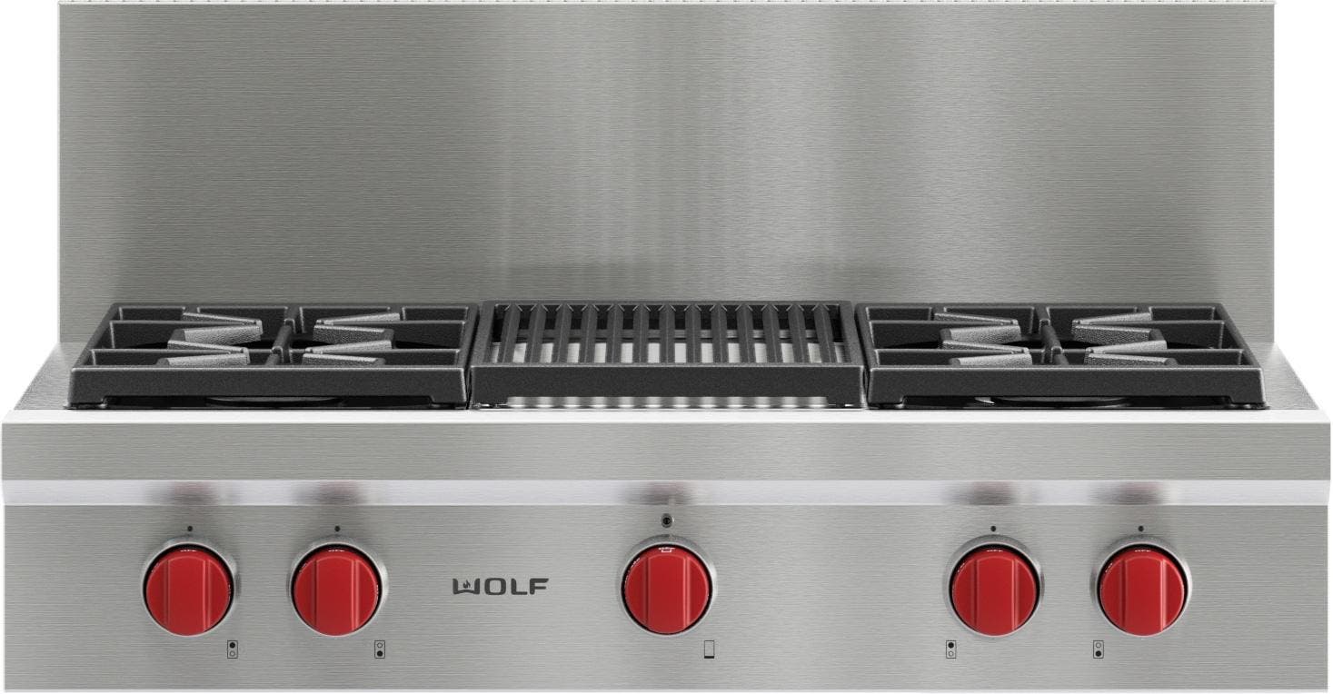 Wolf SRT364C Stainless Steel, Natural gas