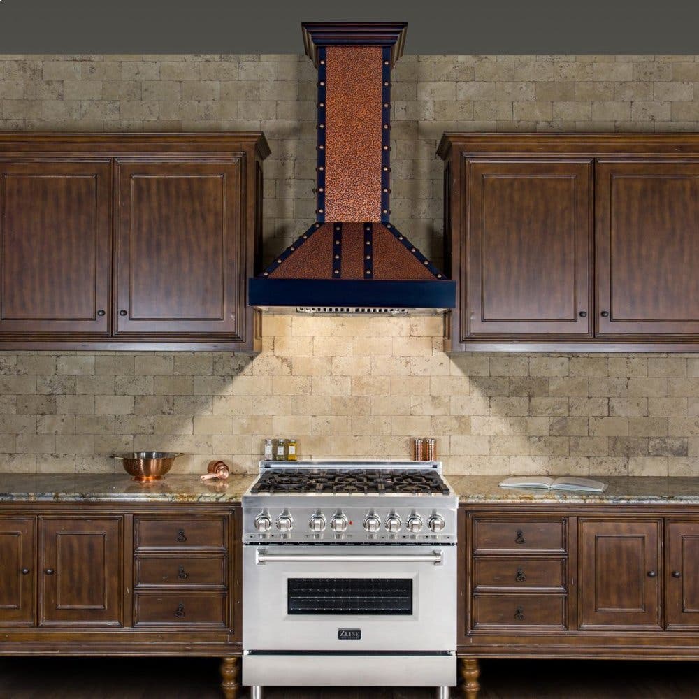 Zline 655EBBBB30 Mild Steel/Baked Copper, 30 Inch, 400 CFM