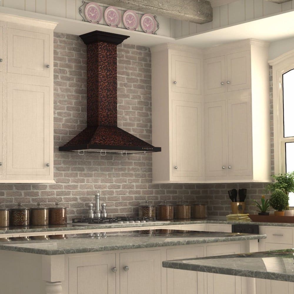 Zline 8KBF30 Baked Copper/Flower Design, 30 Inch