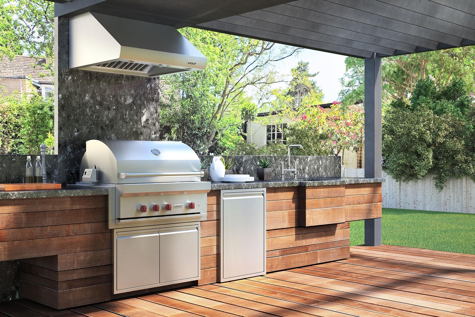 Wolf PW363318O Outdoor Pro Wall Hood | Plesser's Appliances
