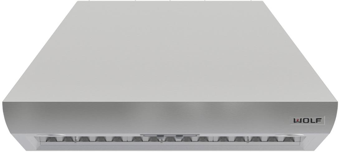 Wolf PI363418 Pro-Style Island Chimney Range Hood: Stainless Steel
