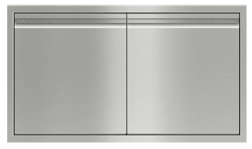 Wolf 827603 54 Inch Double Access Doors: Stainless Stainless Steel