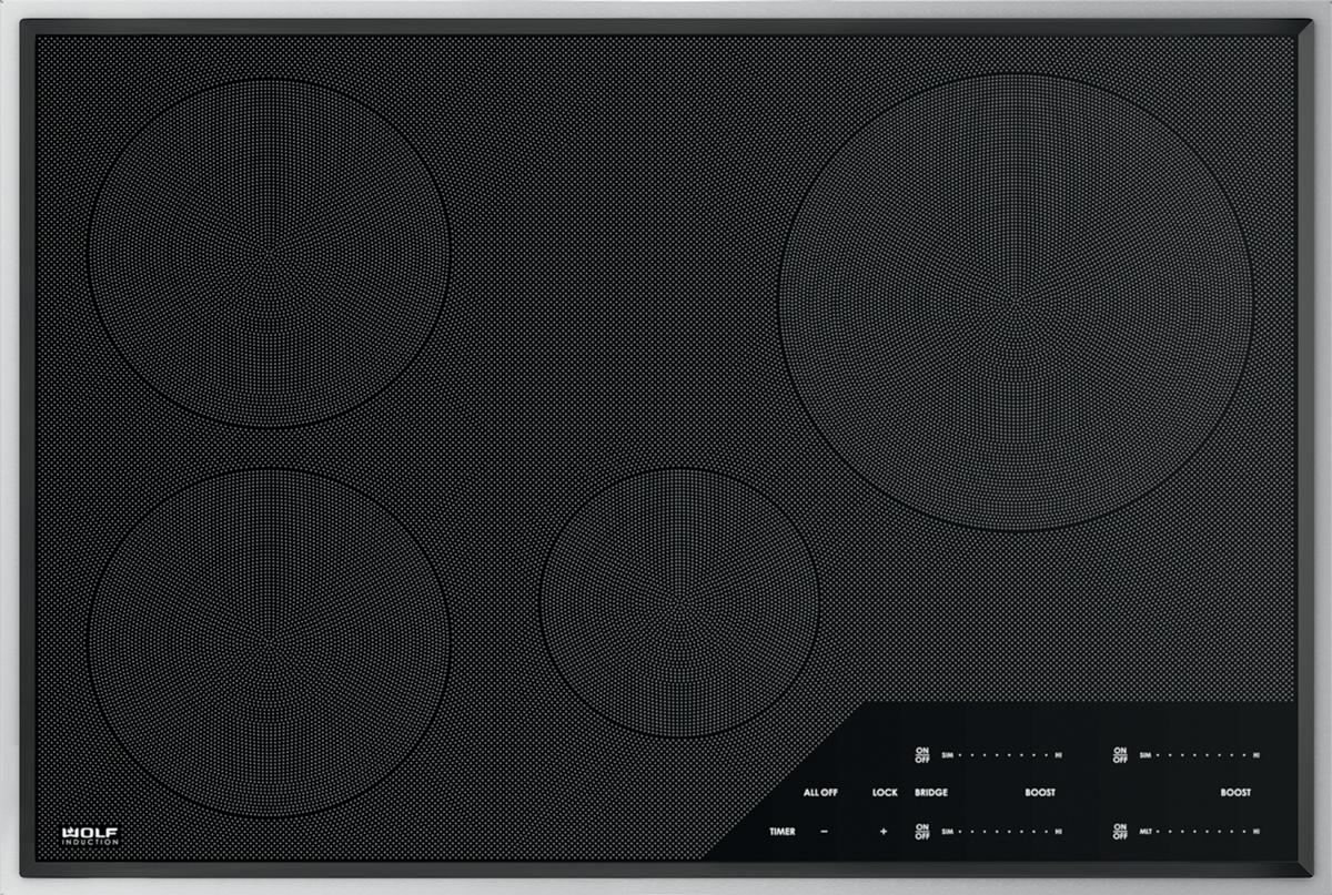 Wolf CI304TFS 30 Inch Transitional Framed Induction Cooktop Black