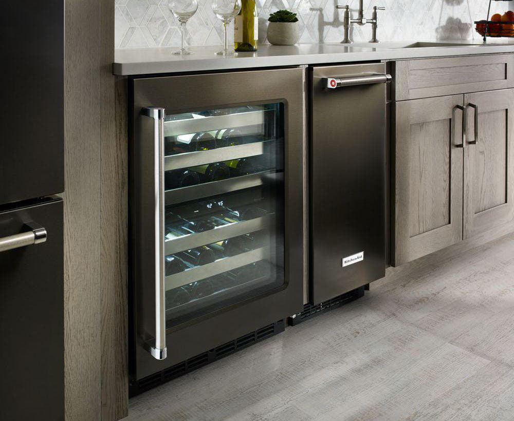 KitchenAid KUWR304EBS Black Stainless Steel, Right Hinge