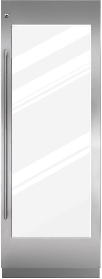 30 Inch Integrated Wine Storage Door Panel with Tubular Handle and Lock - Right Hinge