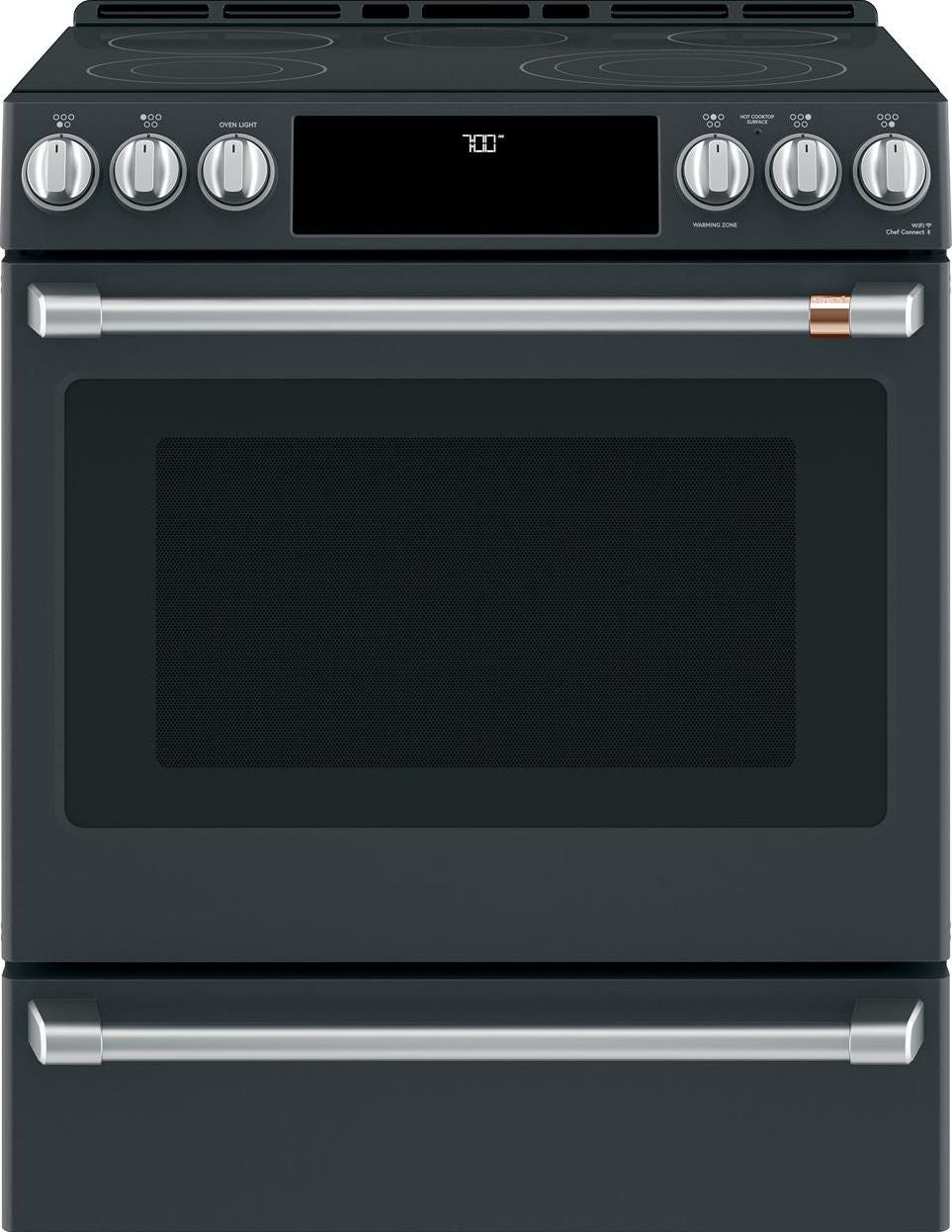 Cafe CES700P3MD1 30 Inch SlideIn Electric Smart Range with 5 Radiant