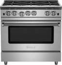 36 Inch Freestanding Gas Range with 6 Open Burners