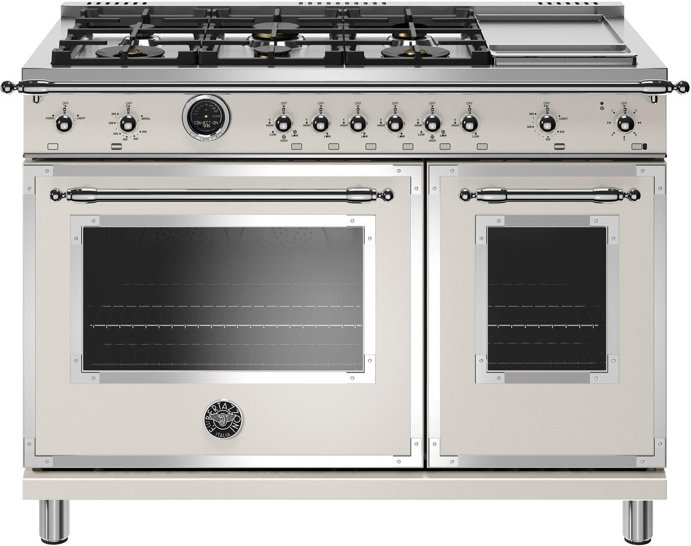 Bertazzoni HERT486GDFSAVT Ivory Gloss Bisque, Natural Gas