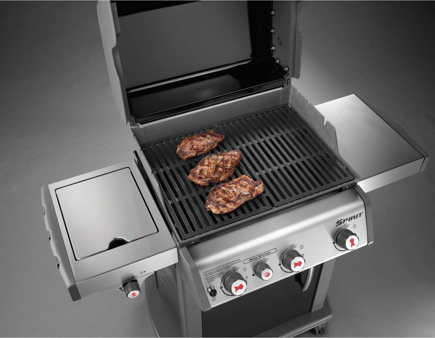 Weber 46810001 Spirit E-330 Gas Grill: Black, Liquid Black