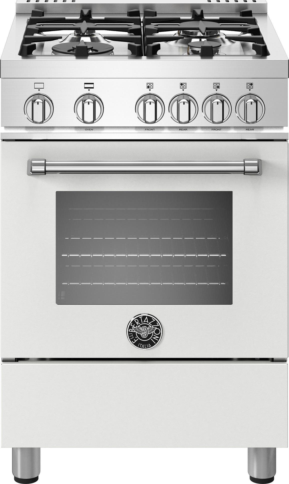 Bertazzoni MAST244GASBIE Matte White, Natural Gas