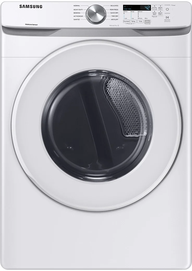Samsung DVE45T6000W 7.5 cu. ft. Electric Dryer with Sensor Dry White