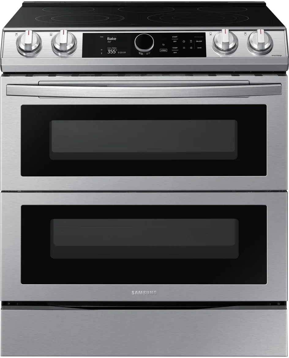 Samsung NX60CB831512 Bespoke Series 30 Inch White Glass Slide-in Gas Range