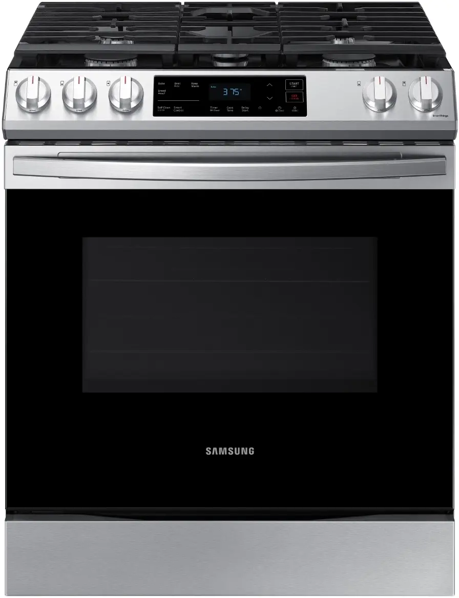 Samsung NX60T8111SS 30 Inch Slide-In Gas Smart Range Fingerprint