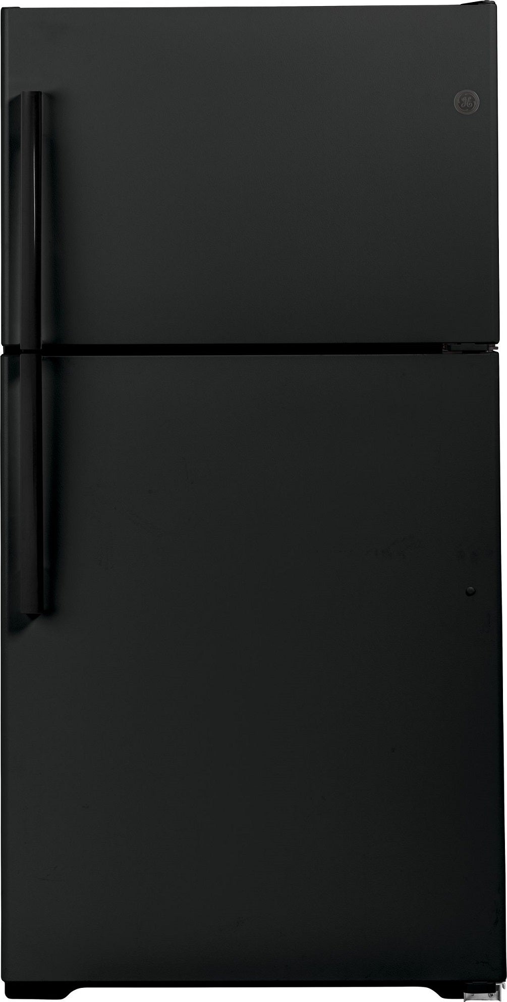 GE GTE22JTNRBB Top Freezer Refrigerator Black | Plesser's Appliances