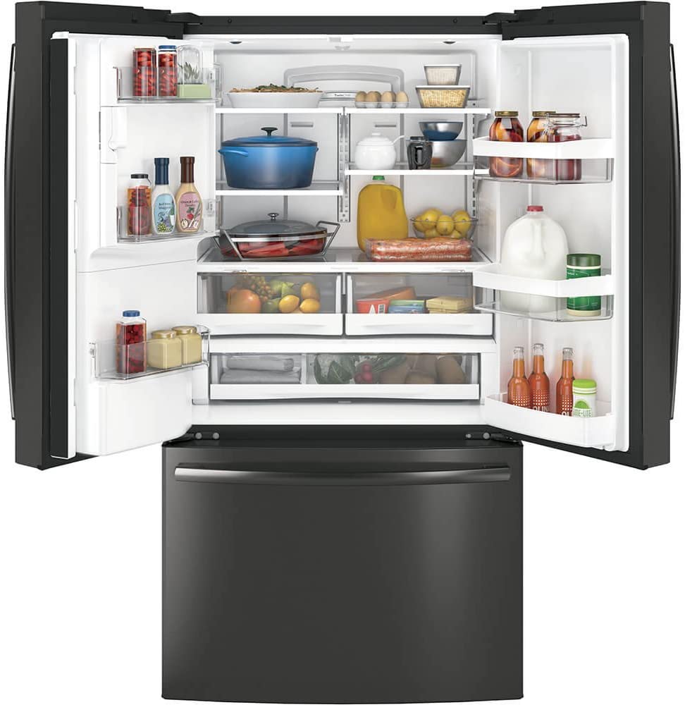GE GFE28GBLTS Black Stainless Steel
