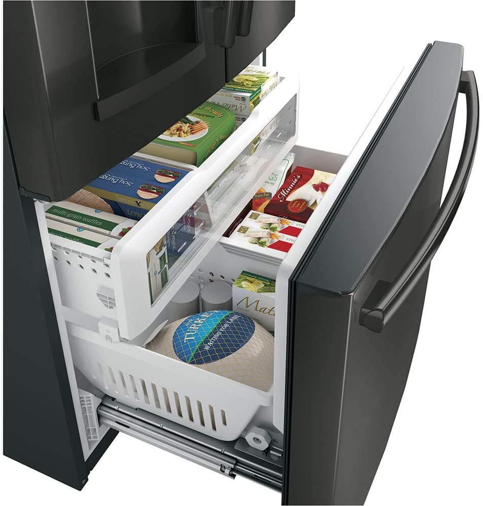 GE GFE28GBLTS Black Stainless Steel