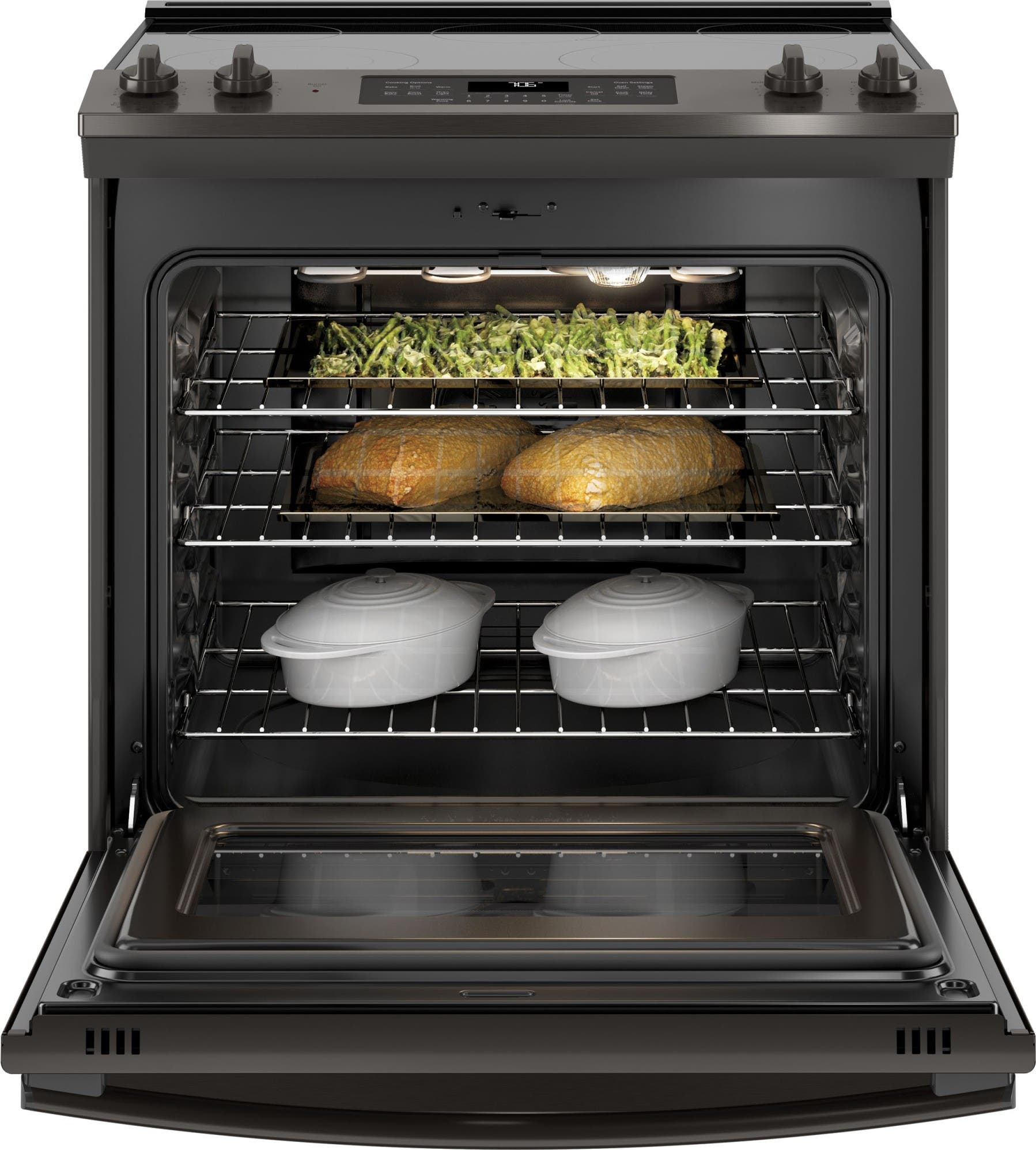 GE JS760BLTS Black Stainless