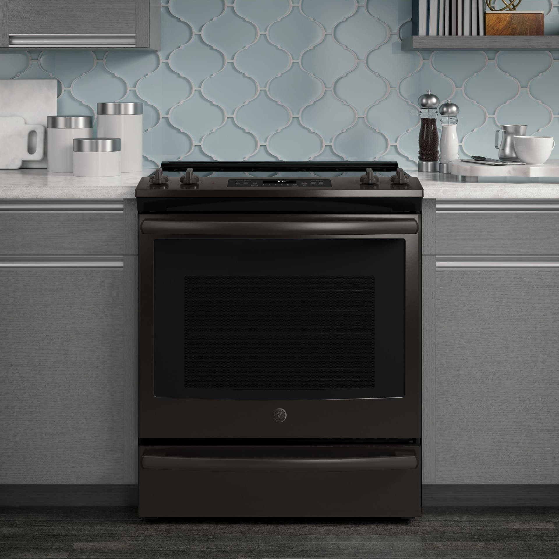 GE JS760BLTS Black Stainless