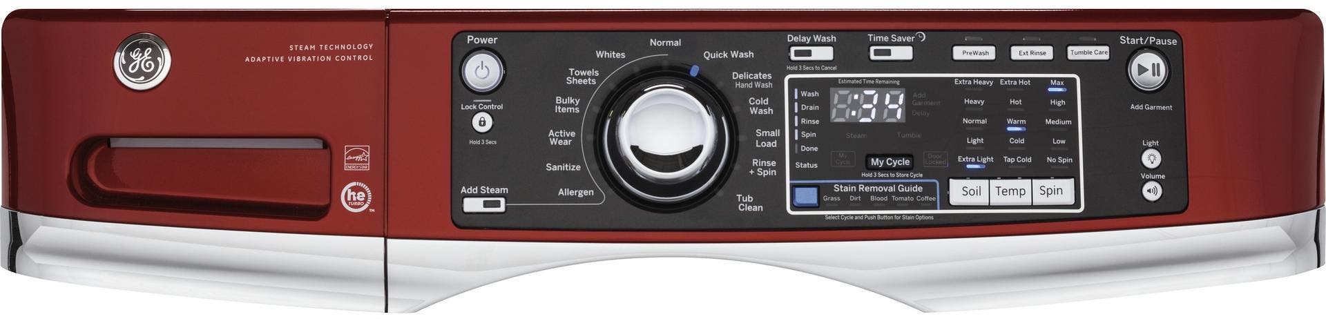 GE GFW490RPKRR Ruby Red